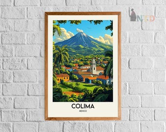 Colima Travel Poster, Colima Print, Colima Wall Art, Colima