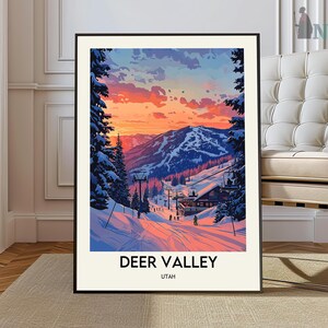 Pôster de Deer Valley, Arte de parede de Deer Valley, Impressão de Deer Valley, Foto de Deer Valley, Impressão de pôster de Deer Valley, Pôster de viagem de Deer Valley