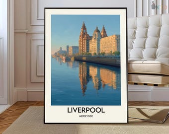 Liverpool Print, Liverpool Wall Art, Liverpool Poster, Liverpool Photo, Liverpool Poster Print, Liverpool Travel Poster, Liverpool England