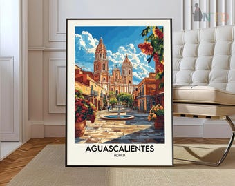 Aguascalientes Travel Poster, Aguascalientes Wall Art, Aguascalientes Poster Print, Aguascalientes Photo, Aguascalientes Decor, Mexico