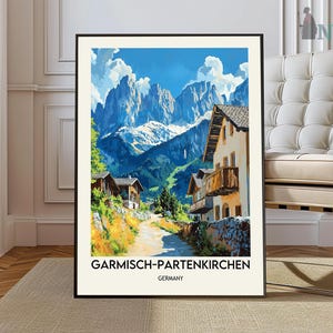 Garmisch-Partenkirchen Travel Print Wall Art Garmisch-Partenkirchen Wall Hanging Home Décor Garmisch-Partenkirchen Gift Art Lovers Germany