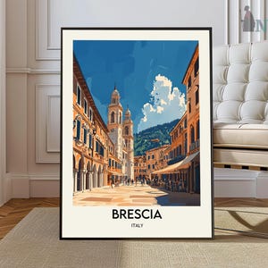 Brescia poster, Brescia Wall Art, Brescia Print, Brescia Photo, Brescia Poster Print, Brescia Travel Poster, Brescia city poster