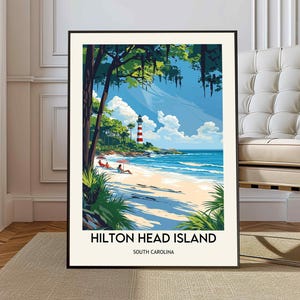 Affiche de l'île de Hilton Head, art mural de l'île de Hilton Head, impression de l'île de Hilton Head, art de l'île de Hilton Head, île de Hilton Head Island en Caroline du Sud