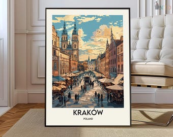 Krakow poster, Krakow Wall Art, Krakow Print, Krakow Photo, Krakow Poster Print, Krakow Travel, Krakow city, Krakow map