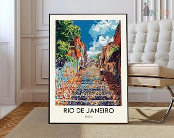 Rio de Janeiro Travel Poster, Rio de Janeiro Wall Art, Rio de Janeiro Poster Print, Rio de Janeiro Photo, Rio de Janeiro Decor, Brazil