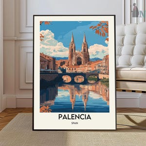 Cartel de Palencia, Arte de la pared de Palencia, Impresión de Palencia, Foto de Palencia, Impresión de cartel de Palencia, Cartel de viaje de Palencia, Cartel de Palencia España