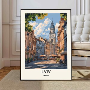 Lviv-poster, Lviv-muurkunst, Lviv-afdruk, Lviv-foto, Lviv-posterafdruk, Lviv-reisposter