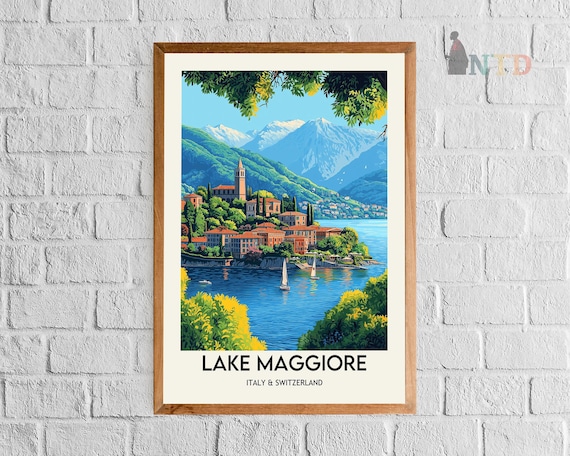 Lake Maggiore Poster, Lake Maggiore Wall Art, Lake Maggiore Print