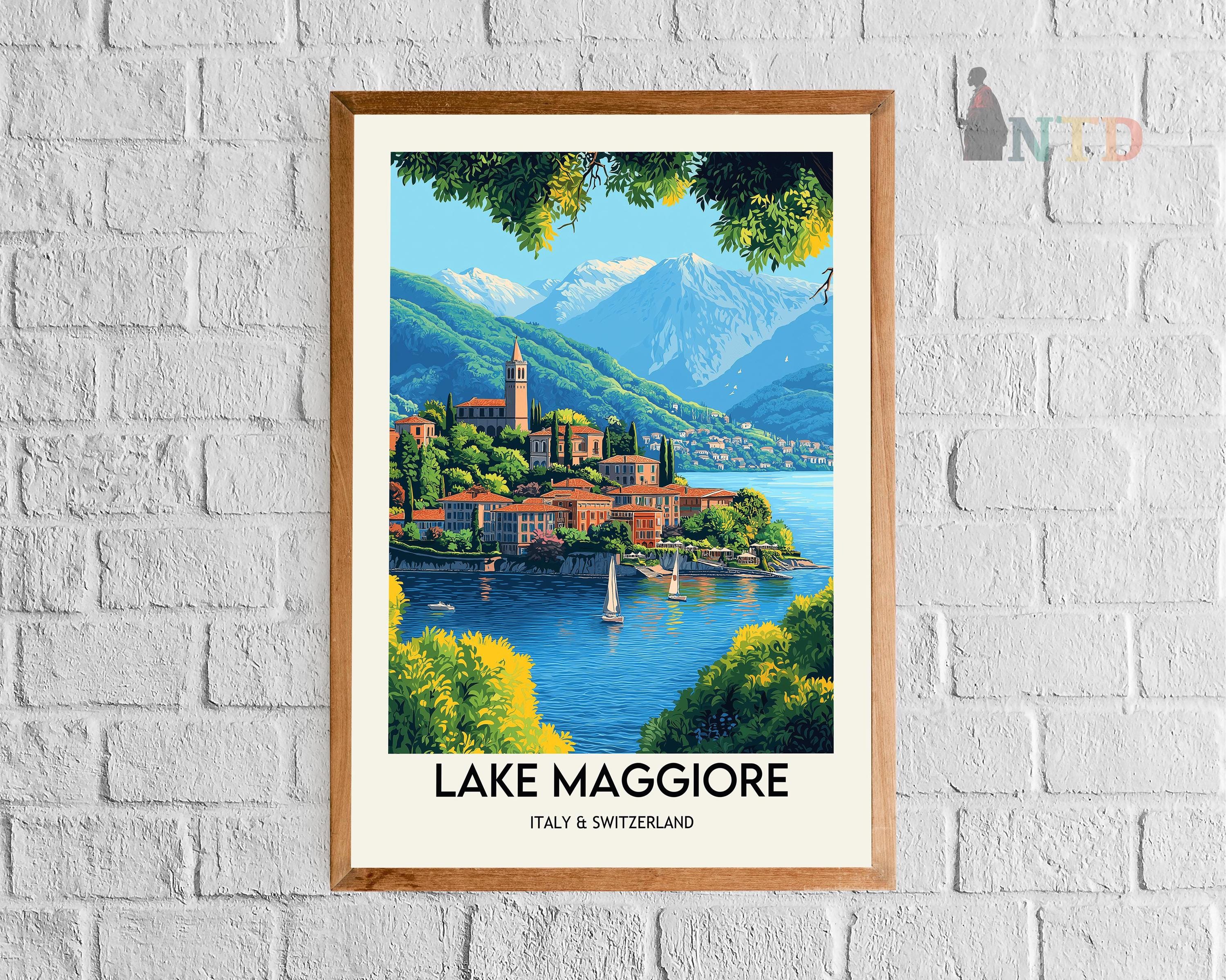 Lake Maggiore Poster, Lake Maggiore Wall Art, Lake Maggiore Print