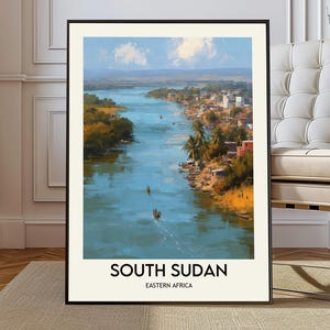South Sudan art, South Sudan print, South Sudan poster, South Sudan decor, South Sudan wall art, South Sudan photo, South Sudan travel