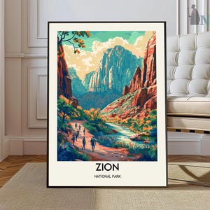 Zion National Park poster, Zion National Park Wall Art, Zion National Park Print, Zion National Park Photo, Zion National Park Poster Print