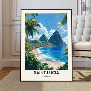 Pôster de Santa Lúcia, Arte de parede de Santa Lúcia, Impressão de Santa Lúcia, Foto de Santa Lúcia, Impressão de pôster de Santa Lúcia, Impressão de pôster da ilha de Santa Lúcia