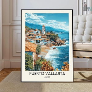 Puerto Vallarta Travel Poster, Puerto Vallarta Wall Art, Puerto Vallarta Poster Print, Puerto Vallarta Photo, Puerto Vallarta Decor, Mexico