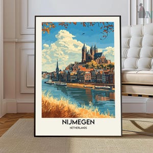 Affiche de Nimègue, art mural Nimègue, impression Nimègue, photo Nimègue, impression d'affiche Nimègue, affiche de voyage Nimègue, cadeau Nimègue