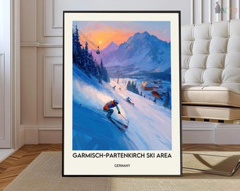 Garmisch-Partenkirchen Travel Print Wall Art Garmisch-Partenkirchen Wall Hanging Home Décor Garmisch-Partenkirchen Gift Art Lovers Germany