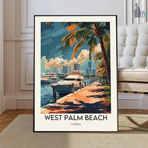 West Palm Beach Travel Poster, West Palm Beach Wall Art, West Palm Beach Poster Print, West Palm Beach Photo, West Palm Florida poster
