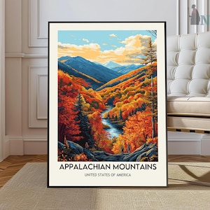 Appalachian Mountains Print, Appalachian Print, Appalachian Poster, Appalachian Trail, Appalachian Wall Art, Appalachian Art, Mountain Print