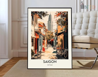 Saigon Poster, Saigon Wall Art, Saigon Print, Saigon Photo, Saigon Poster Print, Saigon Travel, Saigon City, Saigon Map