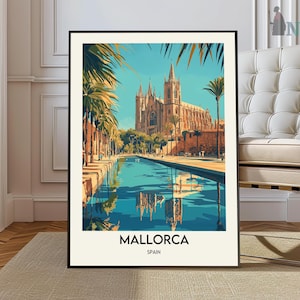 Póster de Mallorca, Arte mural de Mallorca, Impresión de Mallorca, Foto de Mallorca, Impresión de póster de Mallorca, Póster de viaje de Mallorca, Regalo de Mallorca