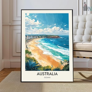 Australia travel Print, Vintage poster, Australia Art, Australia Poster, Australia Photo, Australia Poster Print, Surfing print