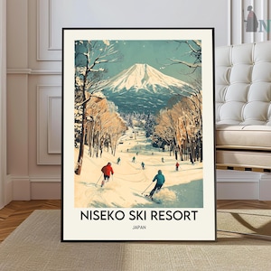 Niseko ski resort poster, Niseko Wall Art, Niseko Print, Niseko Photo, Niseko Poster Print, Niseko Travel Poster, Niseko Hokkaido poster