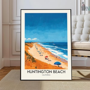 Huntington Beach Travel Poster, Huntington Beach Wall Art, Huntington Beach Print, Huntington Beach Photo, Huntington Beach California