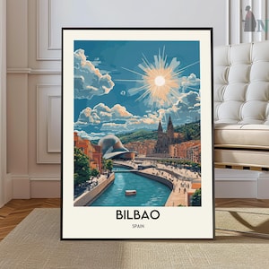 Bilbao poster, Bilbao Wall Art, Bilbao Print, Bilbao Photo, Bilbao Poster Print, Bilbao Travel Poster, Bilbao city poster