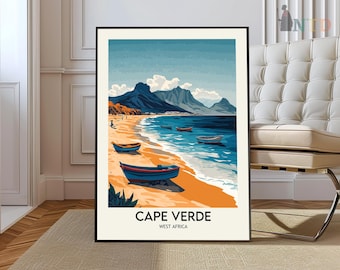 Cape Verde Print, Vintage poster, Cape Verde Art, Cape Verde Poster, Cape Verde Photo, Cape Verde Poster Print, Sao Vicente poster
