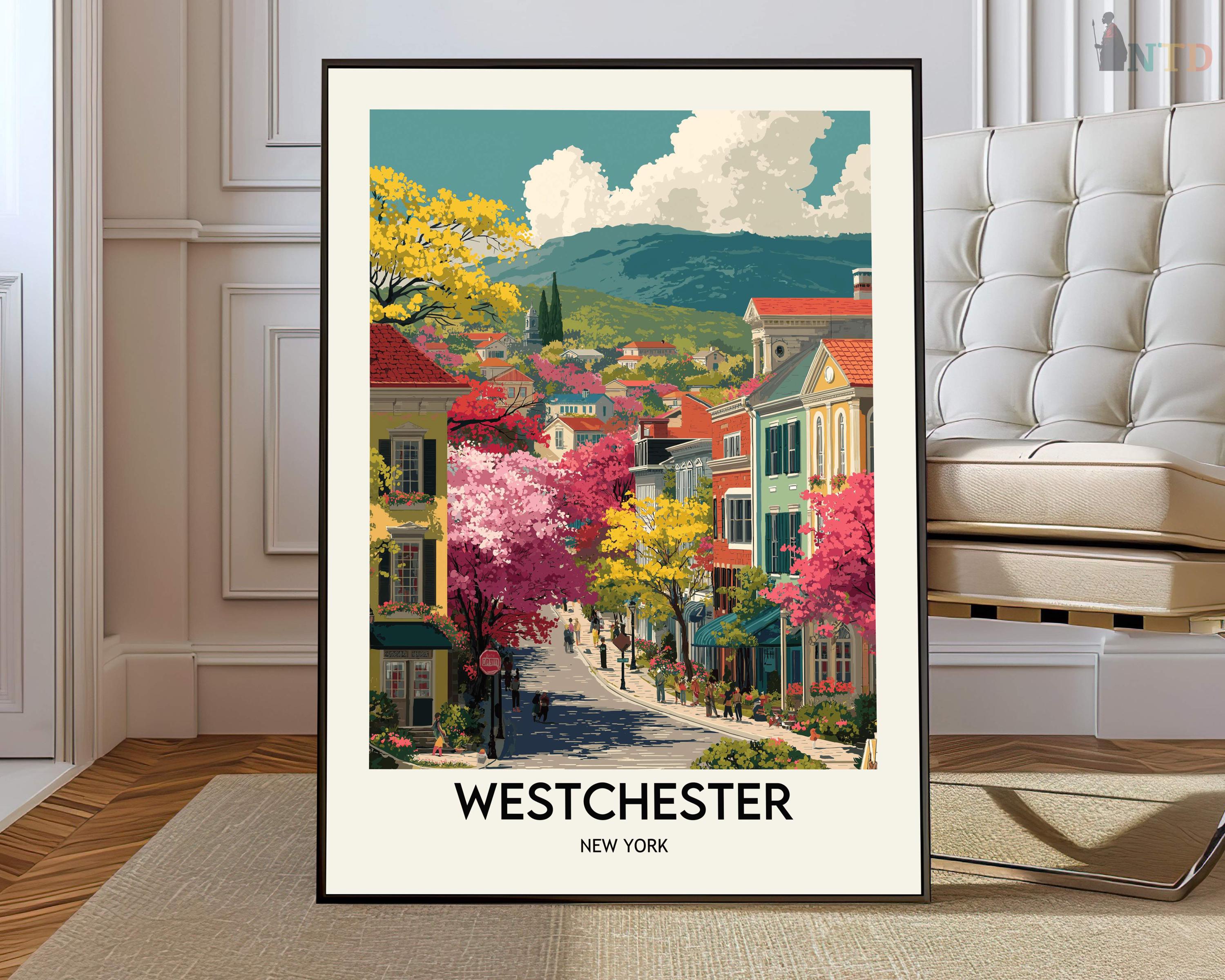 Westchester New York Poster Print, Hudson Valley Wall Art, NYC