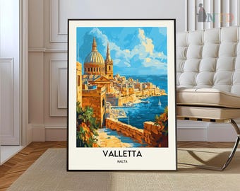 Valletta Print, Valletta Wall Art, Valletta Poster, Valletta Photo, Valletta Poster Print, Valletta  Travel Poster, Valletta Malta