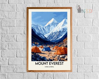 Buy Mount Everest Poster, Mount Everest Wall Art, Mount Everest