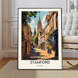 Stamford poster, Stamford Wall Art, Stamford Print, Stamford Photo, Stamford Poster Print, Stamford Travel Poster, Lincolnshire poster