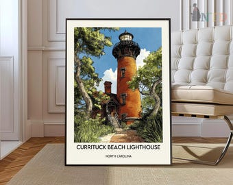 Currituck Beach Lighthouse poster, Currituck Beach Lighthouse Wall Art, Currituck Beach Lighthouse Print, Currituck Beach Lighthouse Corolla