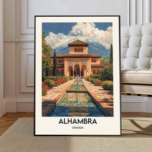 Alhambra Granada Poster: Moorish Architecture Art Print