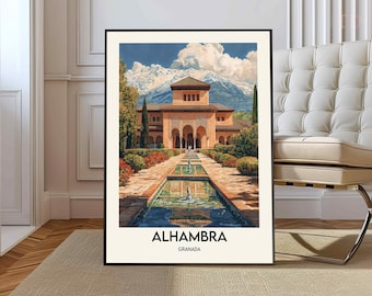 Alhambra Granada Poster: Moorish Architecture Art Print