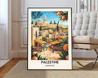 Palestina poster, Palestina muurkunst, Palestina print, Palestina foto, Palestina posterprint, Palestina reisposter, kunst Al-Aqsamoskee