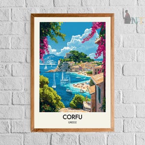 Corfu Print, Corfu Wall Art, Corfu Poster, Corfu Photo, Corfu Poster Print, Corfu Travel Poster, Corfu Greece image 10