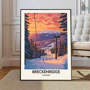 Breckenridge Travel Print Wall Art Breckenridge Wall Hanging Home Décor Breckenridge Gift Art Lovers Ski Art Lover Gift Breckenridge Print