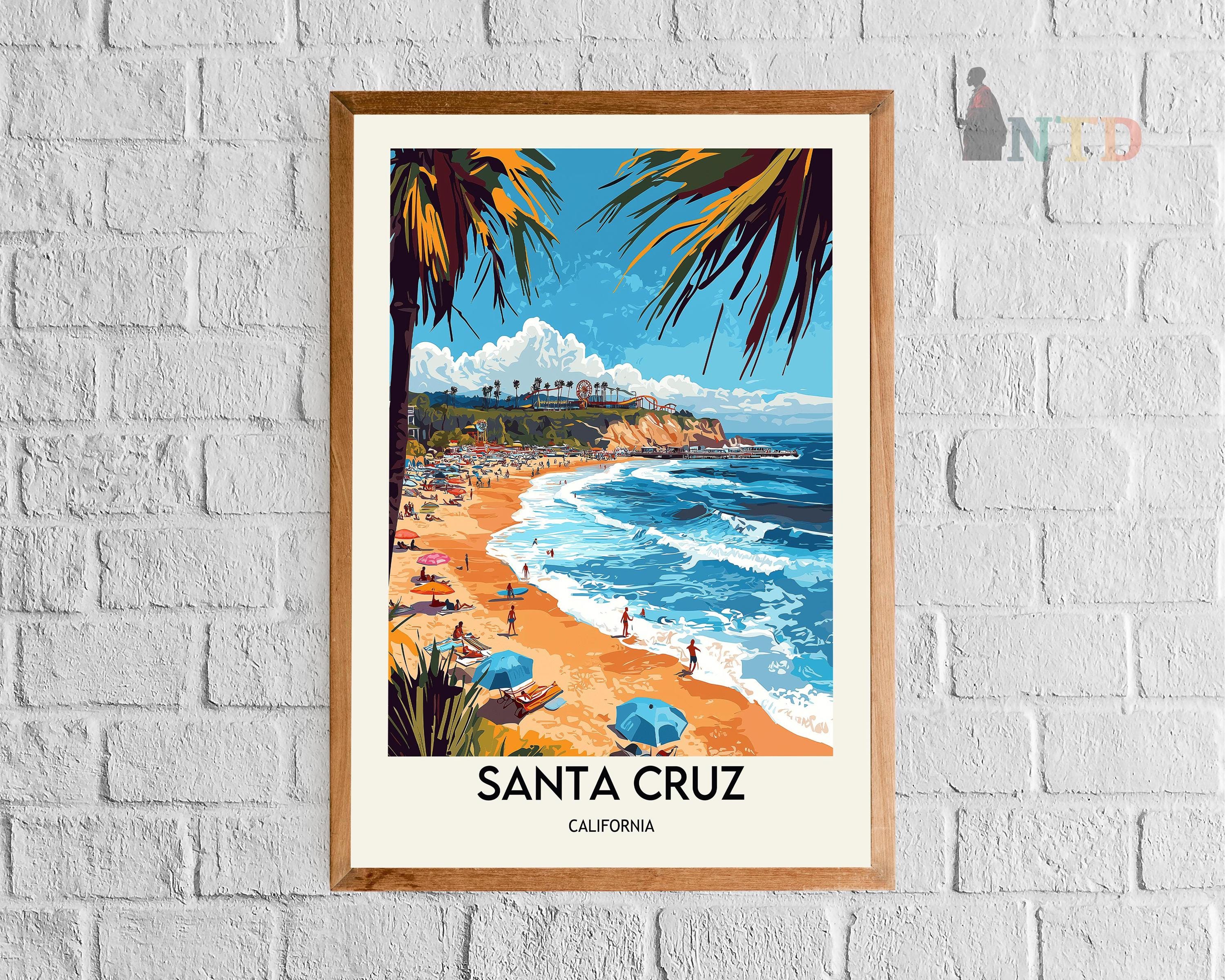 Santa Cruz Poster, Santa Cruz Wall Art, Santa Cruz Print, Santa