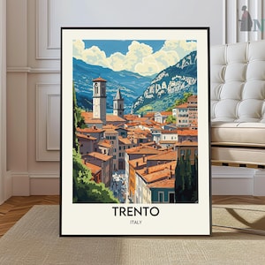 Trento poster, Trento Wall Art, Trento Print, Trento Photo, Trento Poster Print, Trento Travel Poster, Trento city poster, Trento Italy