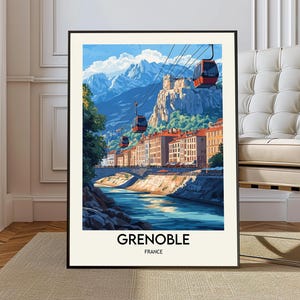 Grenoble poster, Grenoble Wall Art, Grenoble Print, Grenoble Photo, Grenoble Poster Print, Grenoble Travel Poster, Grenoble France poster