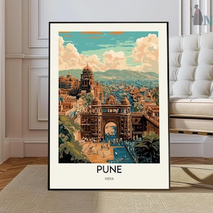 Pune poster, Pune Wall Art, Pune Print, Pune Photo, Pune Poster Print, Pune city poster,  Maharashtra India poster, Pune decor