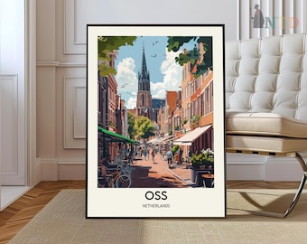 Oss poster, Oss Wall Art, Oss Print, Oss Photo, Oss decor, Oss Travel, Oss gift, Oss map, Oss Netherlands, Oss city poster