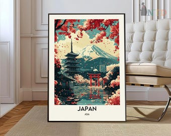 Photo Print 1960s Japan Busy Shopping District Street, Possibly