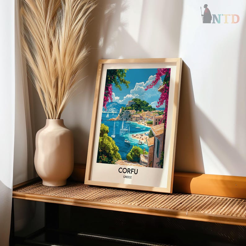 Corfu Print, Corfu Wall Art, Corfu Poster, Corfu Photo, Corfu Poster Print, Corfu Travel Poster, Corfu Greece image 8