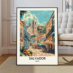 Impressão de Salvador, Arte de Parede de Salvador, Pôster de Salvador, Foto de Salvador, Impressão de Pôster de Salvador, Pôster de Viagem de Salvador, Salvador Brasil