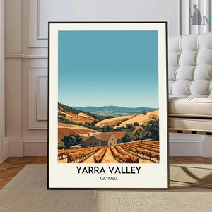 Impressão de Yarra Valley, Arte de parede de Yarra Valley, Pôster de Yarra Valley, Foto de Yarra Valley, Impressão de pôster de Yarra Valley, Yarra Valley Austrália