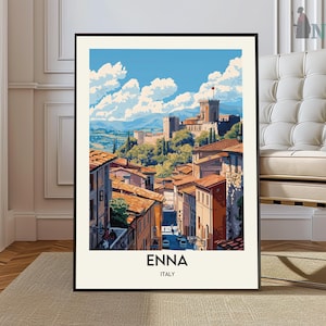 Enna poster, Enna Wall Art, Enna Print, Enna Photo, Enna Poster Print, Enna Travel Poster, Enna city poster, Enna Sicily, Sicily poster