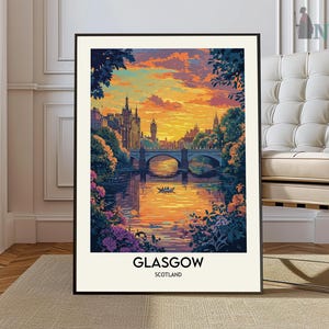 Glasgow Print, Glasgow Poster, Glasgow Wall Art, Glasgow Art Print, Glasgow Photo, Glasgow Photography, Glasgow Scotland Print