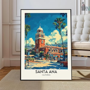 Santa Ana Travel Poster, Santa Ana Wall Art, Santa Ana Poster Print, Santa Ana Photo, Santa Ana Decor, California USA